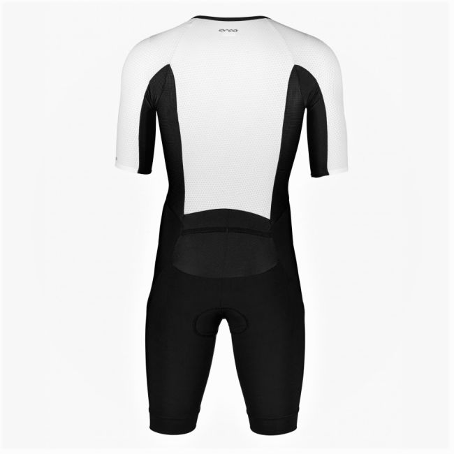 Orca - costum triathlon pentru barbati maneca scurta Athlex Aero suit SS trisuit - negru alb