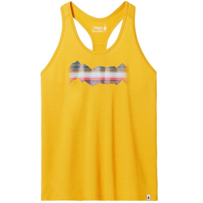 Smartwool - maiou sport femei Mountain Horizon Graphic W Tank - galben miere