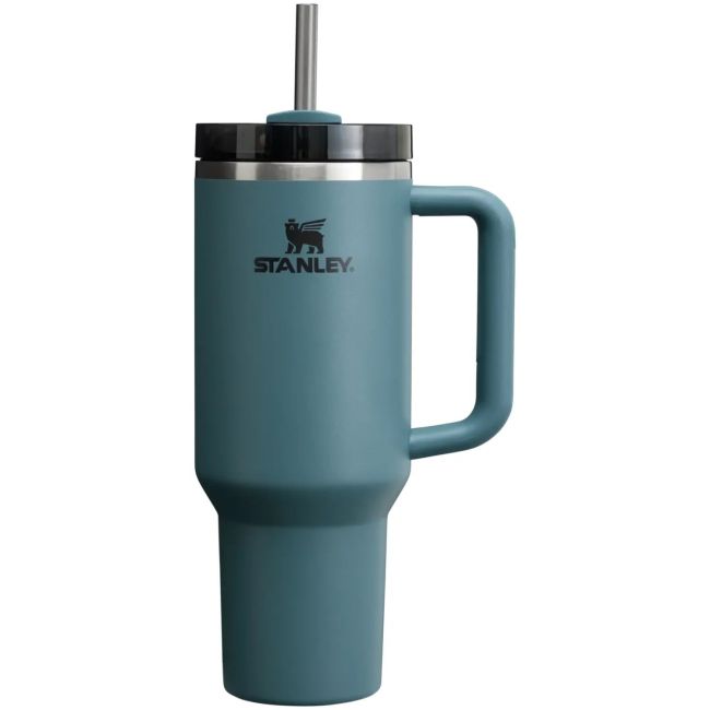 Stanley - termos tip sticla cu pai - Quencher H2.0 Tumbler - Albastru Spruce - 1.18L