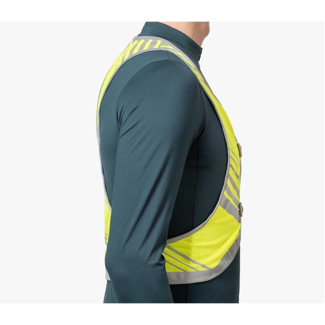 Apidura - vesta reflectorizanta ciclism Packable Visibility Vest, dimensiune L-XL - verde fluo gri