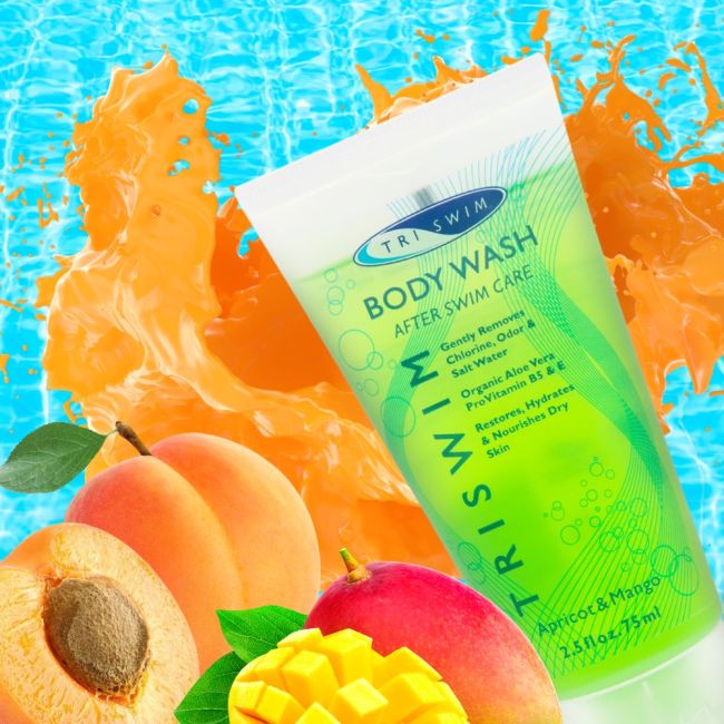 Triswim - gel de dus aroma caise si mango mini after swim Body wash - 90ml