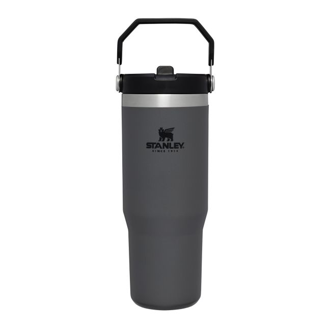 Stanley - termos tip sticla cu pai - Flip Straw Tumbler - Charcoal - 890 ml