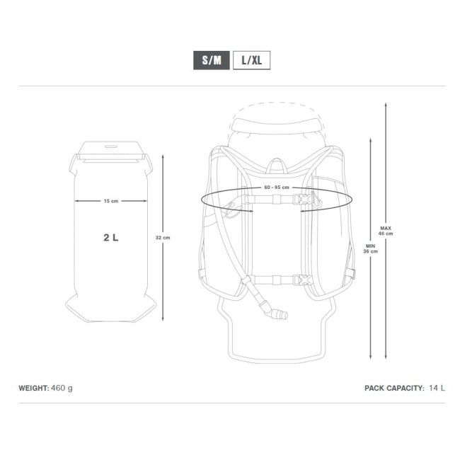 Apidura - rucsac hidratare ciclism Backcountry Hydration Backpack - marime S-M - gri negru