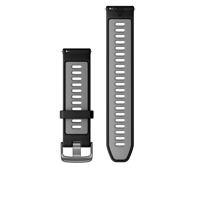 Garmin Quick Release 22 - curea silicon - negru|gri