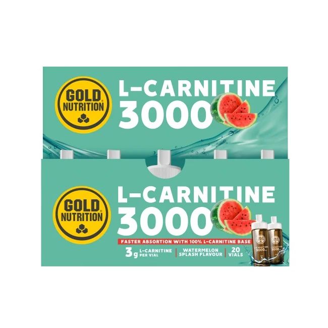 Gold nutrition - fiola L-Carnitine 3000 pentru ardere grasime - aroma pepene rosu - fiola 3g